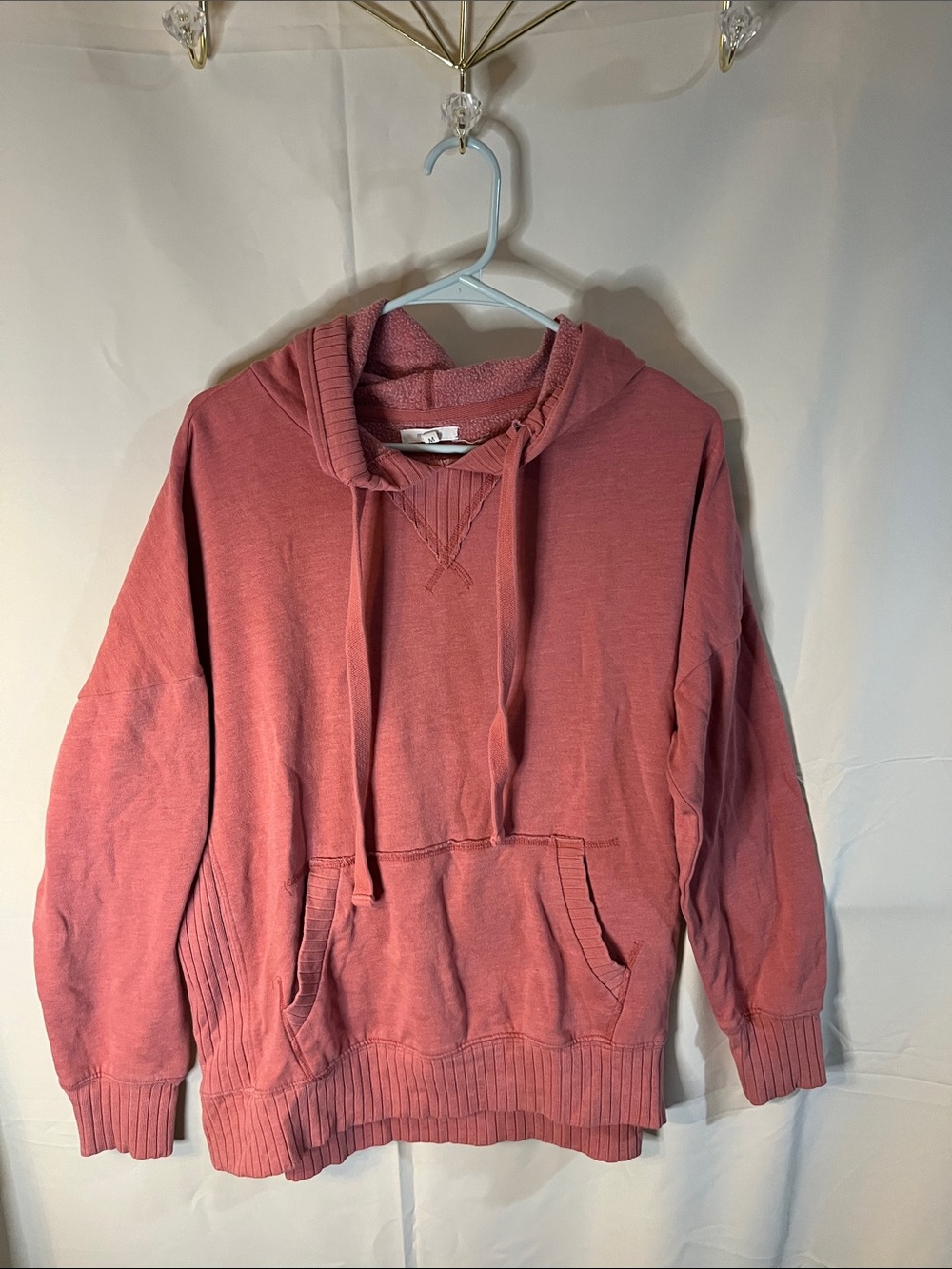 Maurices Dusty Rose Crew-Scoop Hoodie Sweater